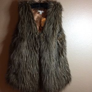 Fever Faux Fur Vest Sz XL NWT